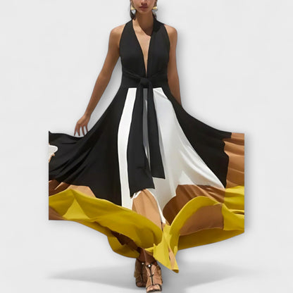 Nava - Open Back Maxi Dress for Special Occasions