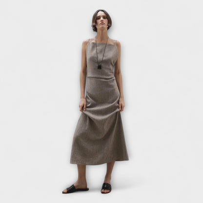 Clara - Linen Blend Maxi Dress for Effortless Style
