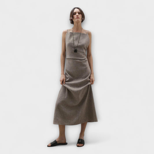 Clara - Linen Blend Maxi Dress for Effortless Style