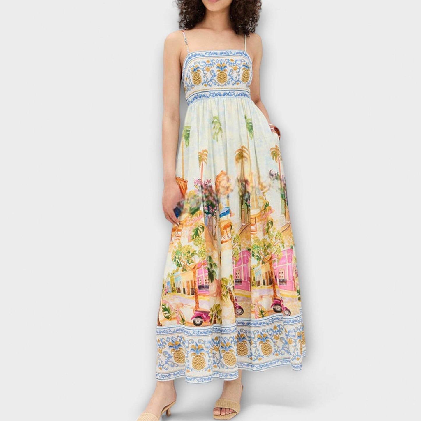 Aracati Multicolour Maxi Dress for Summer Events