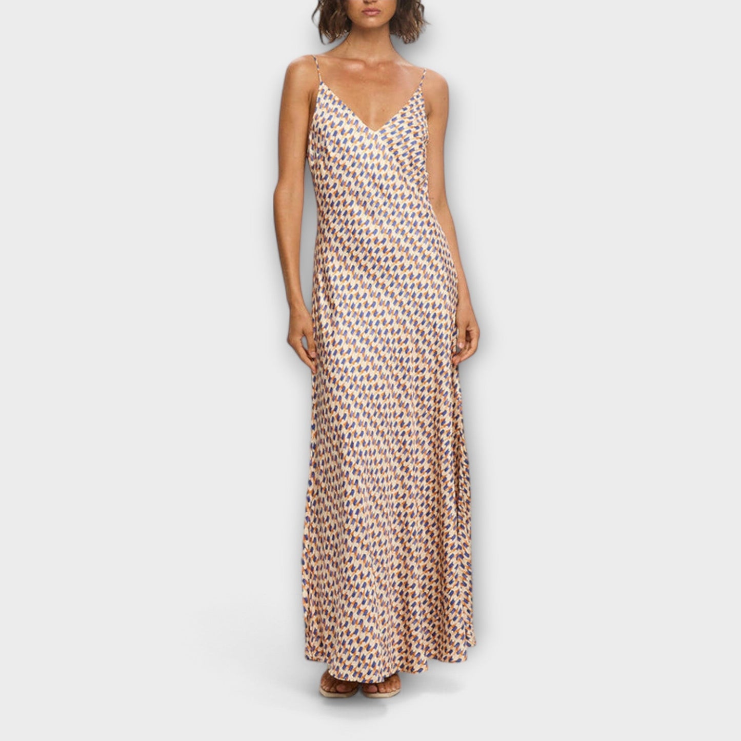 Chic Geometric Print Maxi Dress for Any Occasion