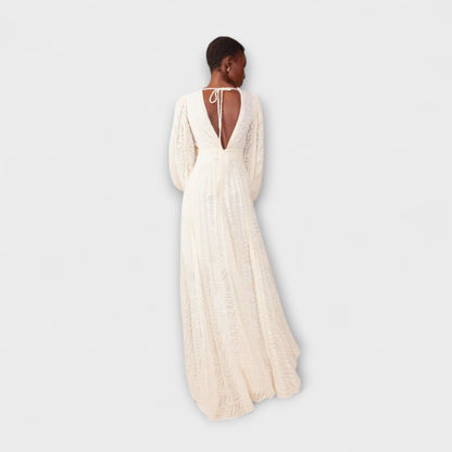 Elsa Cream Maxi Dress – Ideal for Summer Events