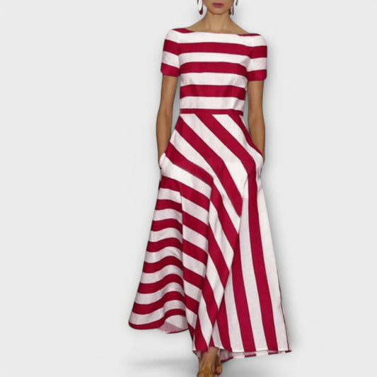 Janell - Chic Striped Maxi Dress for Any Occasion