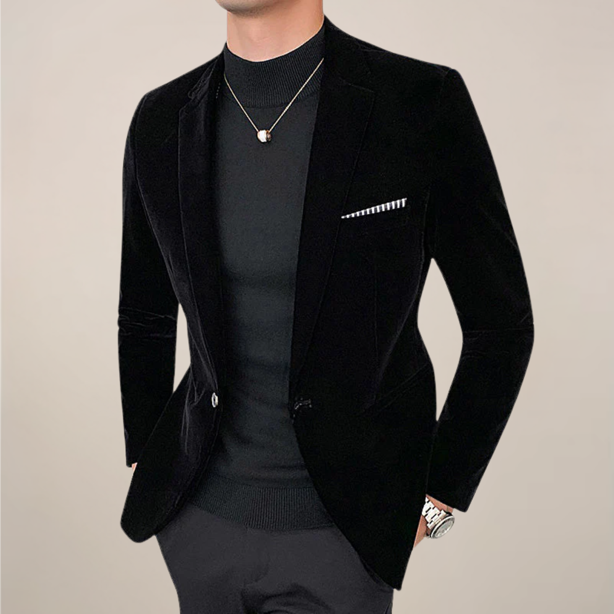 Men's Velvet Blazer for Formal Events
