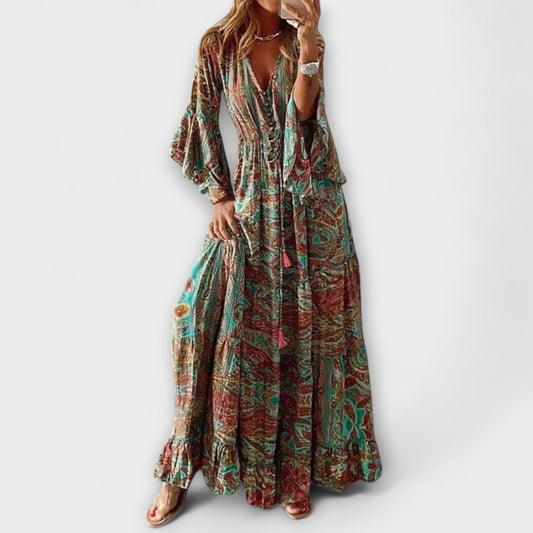Renatilen - Women's Printed Dress for Events and Gatherings