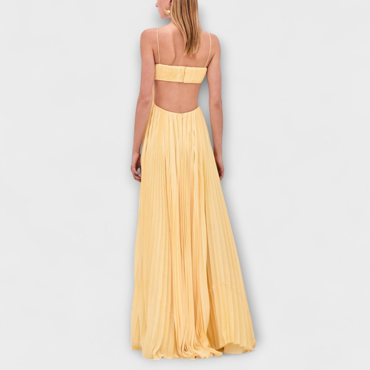 Chic Pleated Cutout Maxi Dress for Any Occasion
