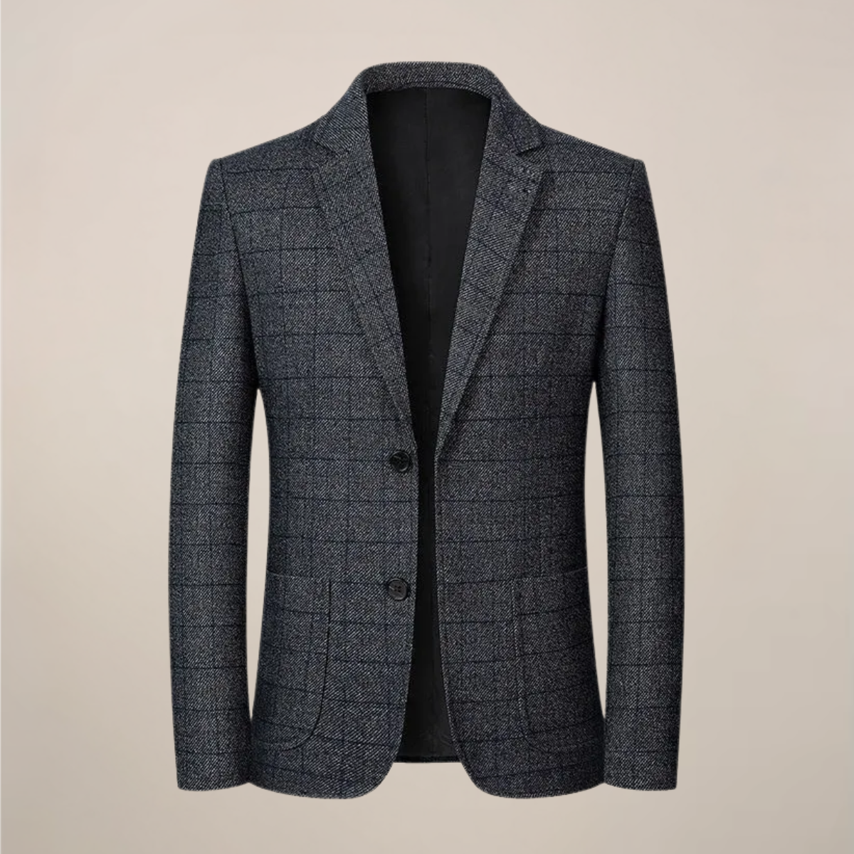 Men’s Slim Fit Plaid Blazer – Vintage Check Style for Events