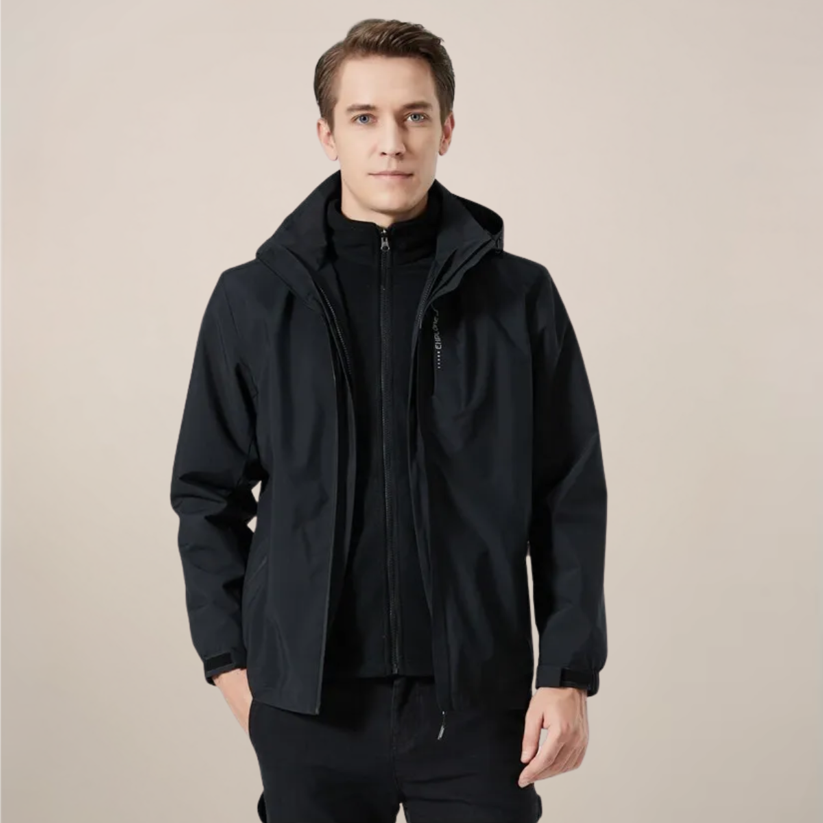 Unisex Stand Collar Windbreaker Jacket – Stylish Outdoor Layer