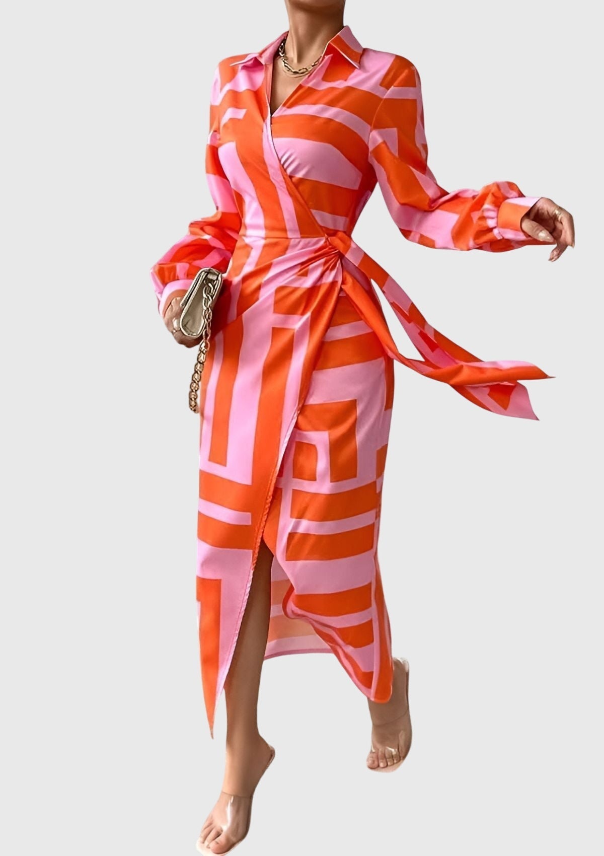 Everly™ | Chic Printed Wrap Dress for Any Occasion