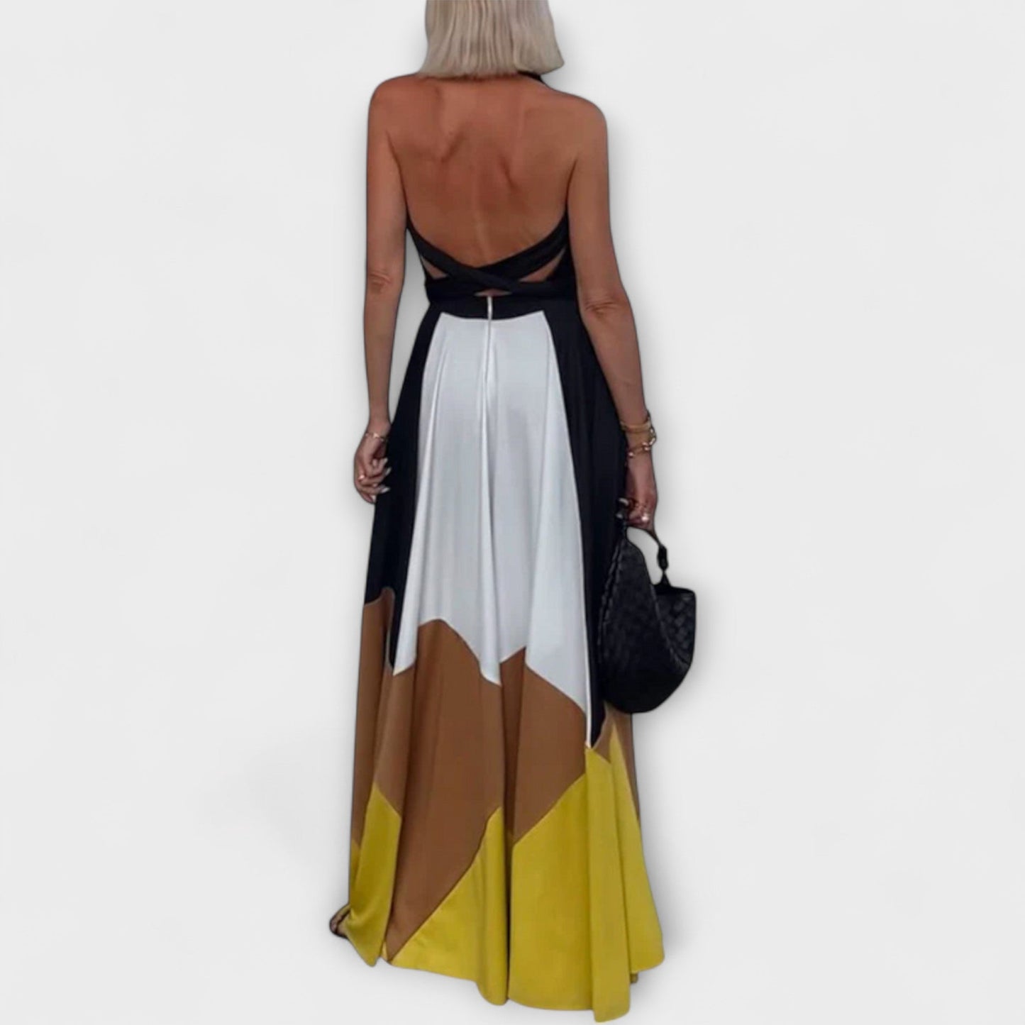 Nava - Open Back Maxi Dress for Special Occasions