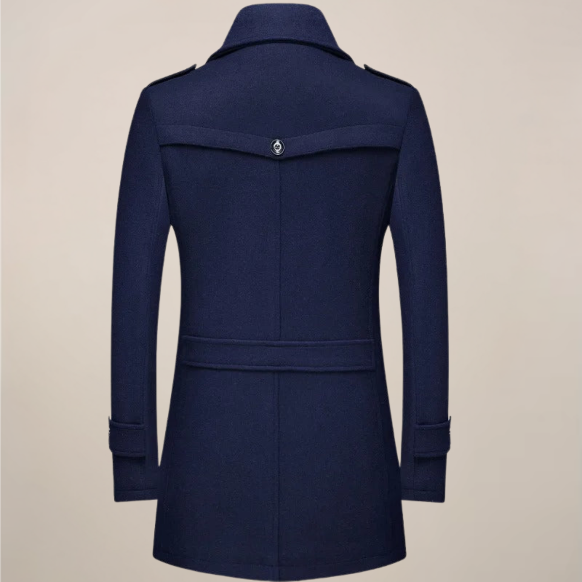 Men's Wool-Style Overcoat for Winter Wear