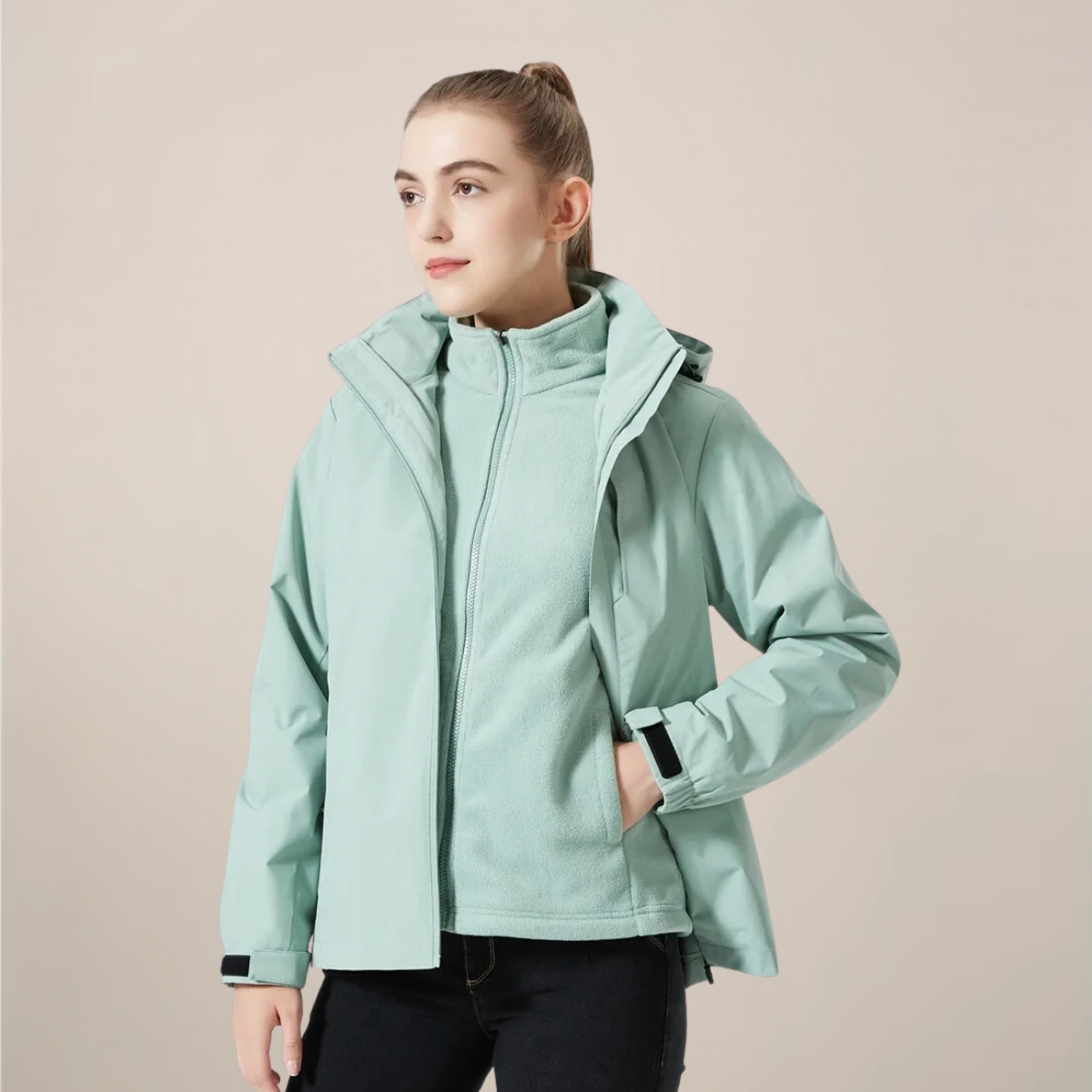Unisex Stand Collar Windbreaker Jacket – Stylish Outdoor Layer