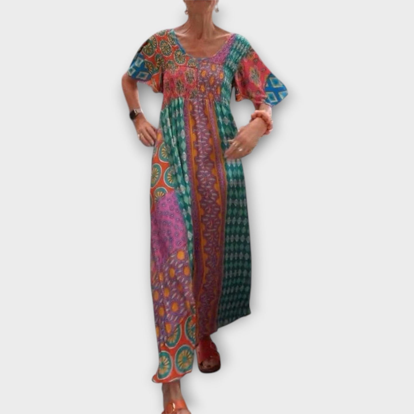 Melania - Colourful Boho Dress for Any Occasion