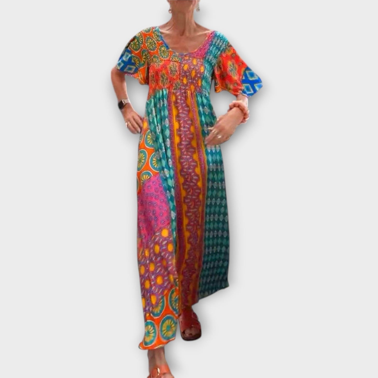Melania - Colourful Boho Dress for Any Occasion