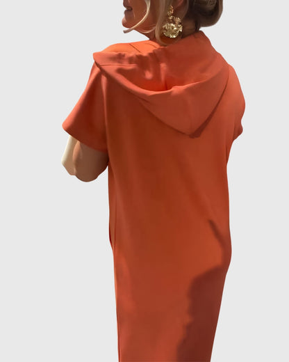 Chic Cotton Hoodie Dress for Everyday Wear
