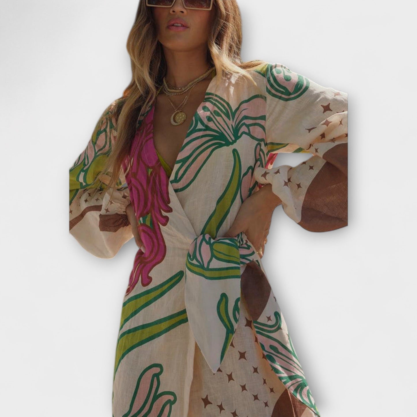 Tracey - Stylish Tie Maxi Dress for Any Occasion