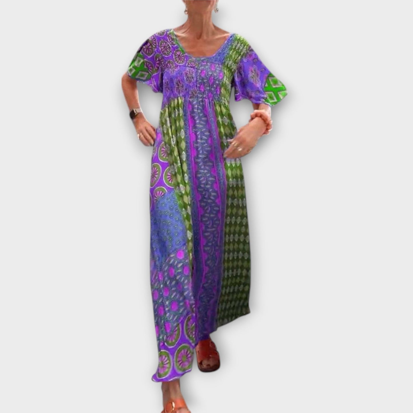 Melania - Colourful Boho Dress for Any Occasion