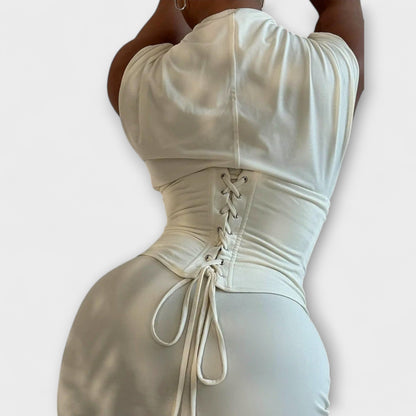 Vesper - Chic Strapless Corset Maxi Dress for Special Occasions