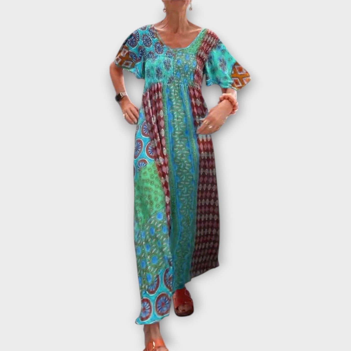 Melania - Colourful Boho Dress for Any Occasion