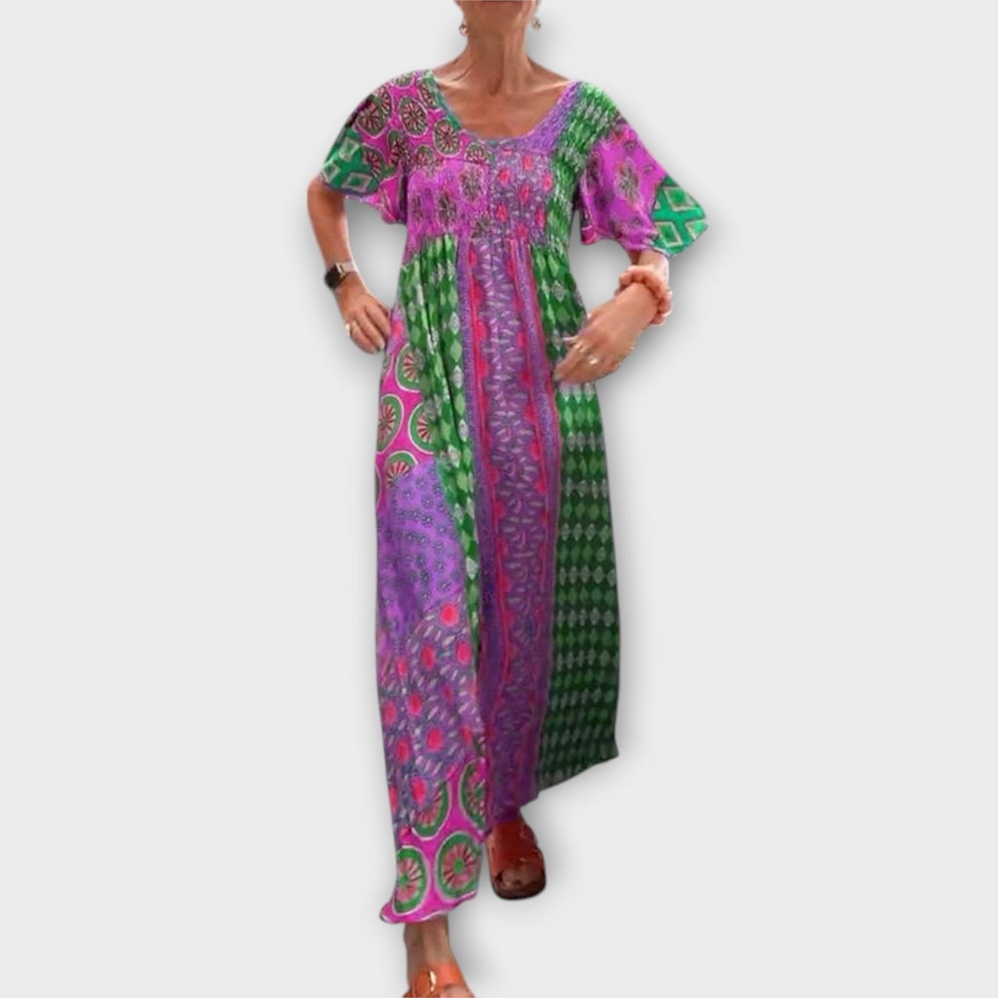 Melania - Colourful Boho Dress for Any Occasion