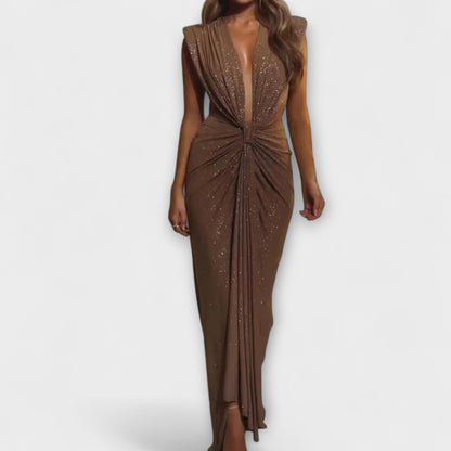 Thea - Maxi Dress with V-Neck for Chic Occasions
