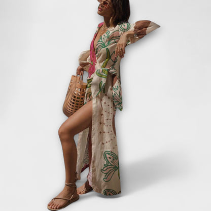 Tracey - Stylish Tie Maxi Dress for Any Occasion