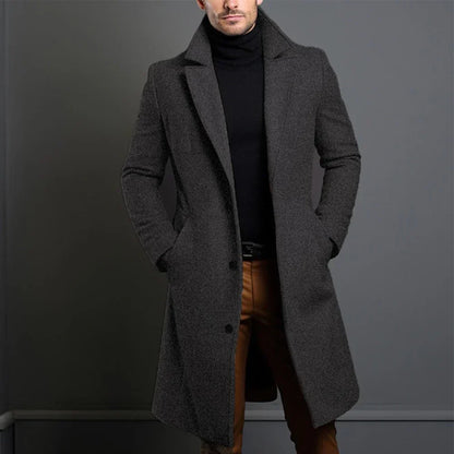Men’s Classic Overcoat for Year-Round Formal Wear