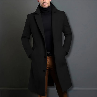 Men’s Classic Overcoat for Year-Round Formal Wear