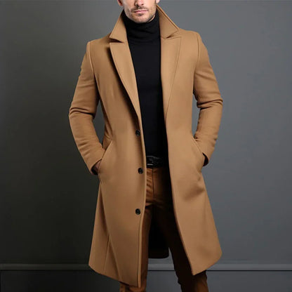 Men’s Classic Overcoat for Year-Round Formal Wear