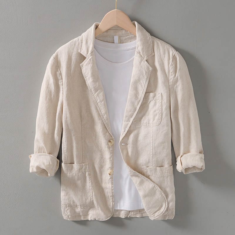 Men's Linen Blazer for Smart Casual Wear