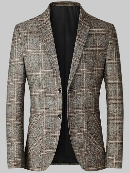 Men's Checked Blazer Jacket - Heritage Style for Business and Smart Events