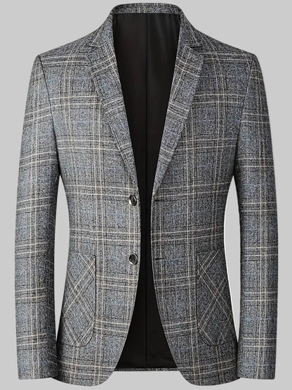 Men's Checked Blazer Jacket - Heritage Style for Business and Smart Events