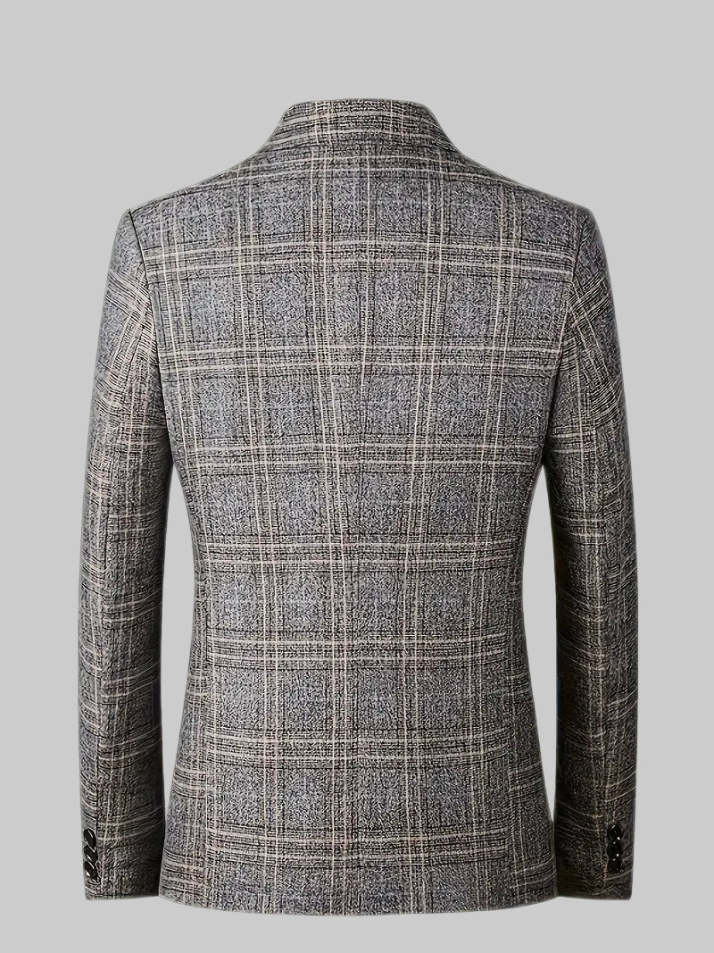 Men's Checked Blazer Jacket - Heritage Style for Business and Smart Events