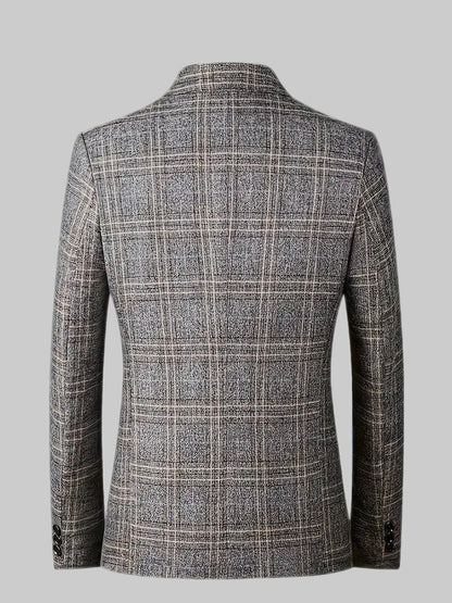 Men's Checked Blazer Jacket - Heritage Style for Business and Smart Events