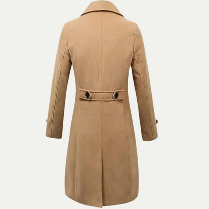 Men's Longline Trench Coat - Italian Style for Any Occasion