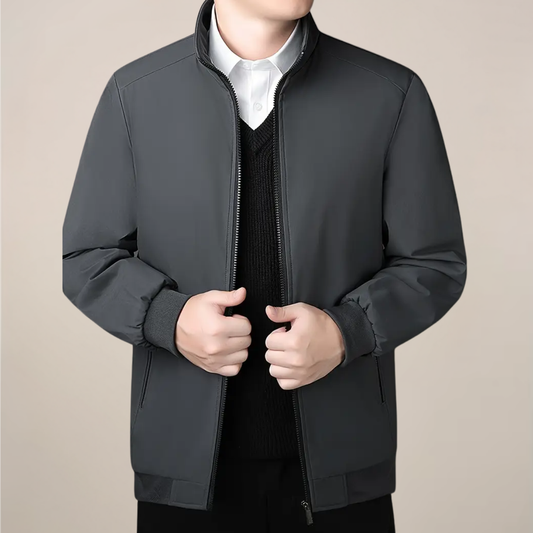 Men's Fleece-Lined Zip-Up Jacket for Winter and Everyday Style