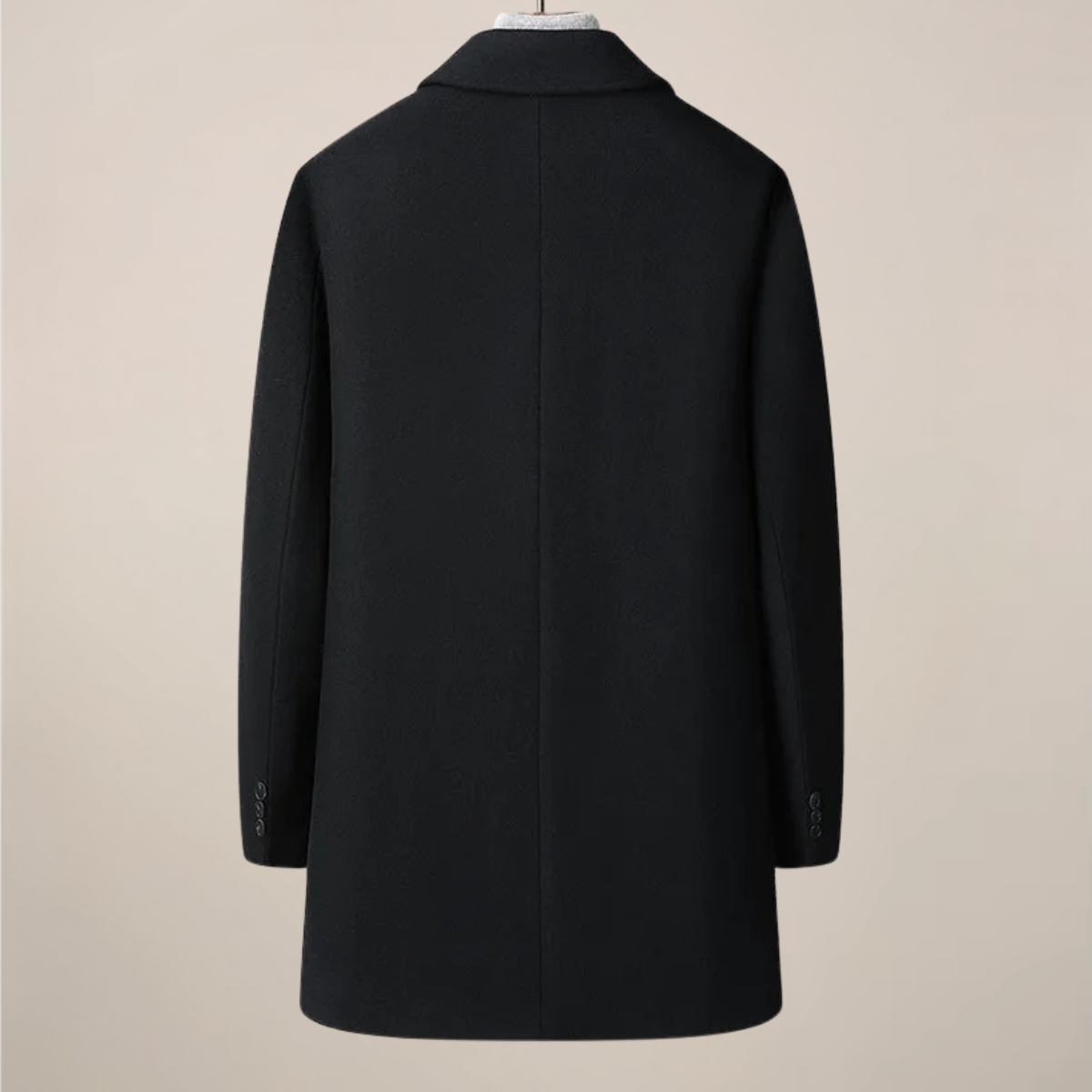 Men’s Herringbone Car Coat – Stylish Point Collar