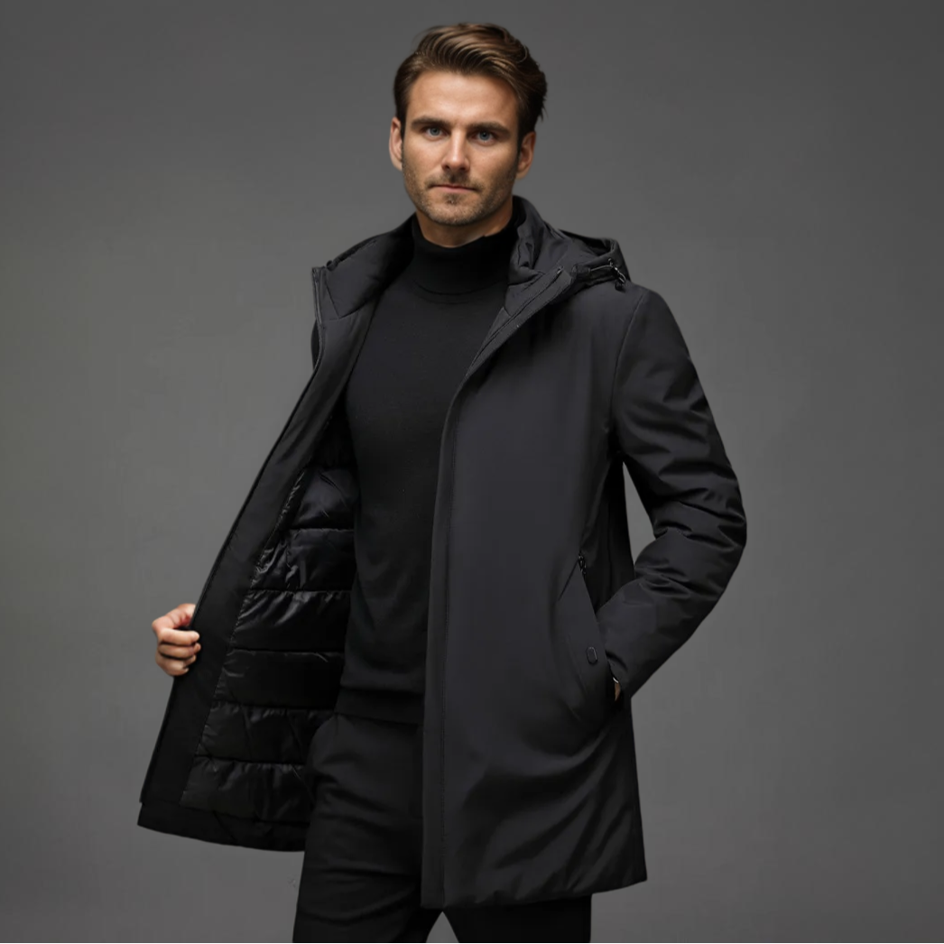 Men’s Hooded Winter Jacket - Stylish Insulated Outerwear