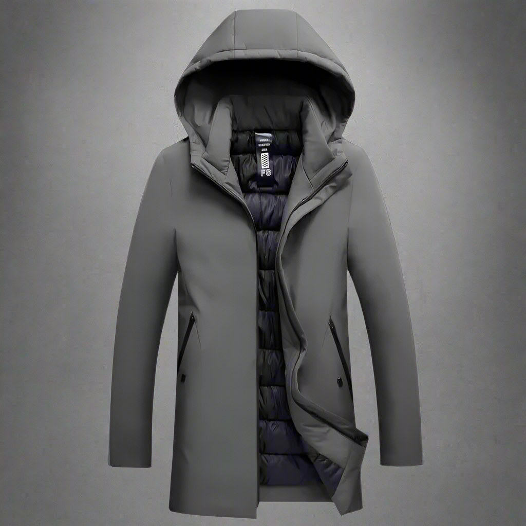Men’s Hooded Winter Jacket - Stylish Insulated Outerwear