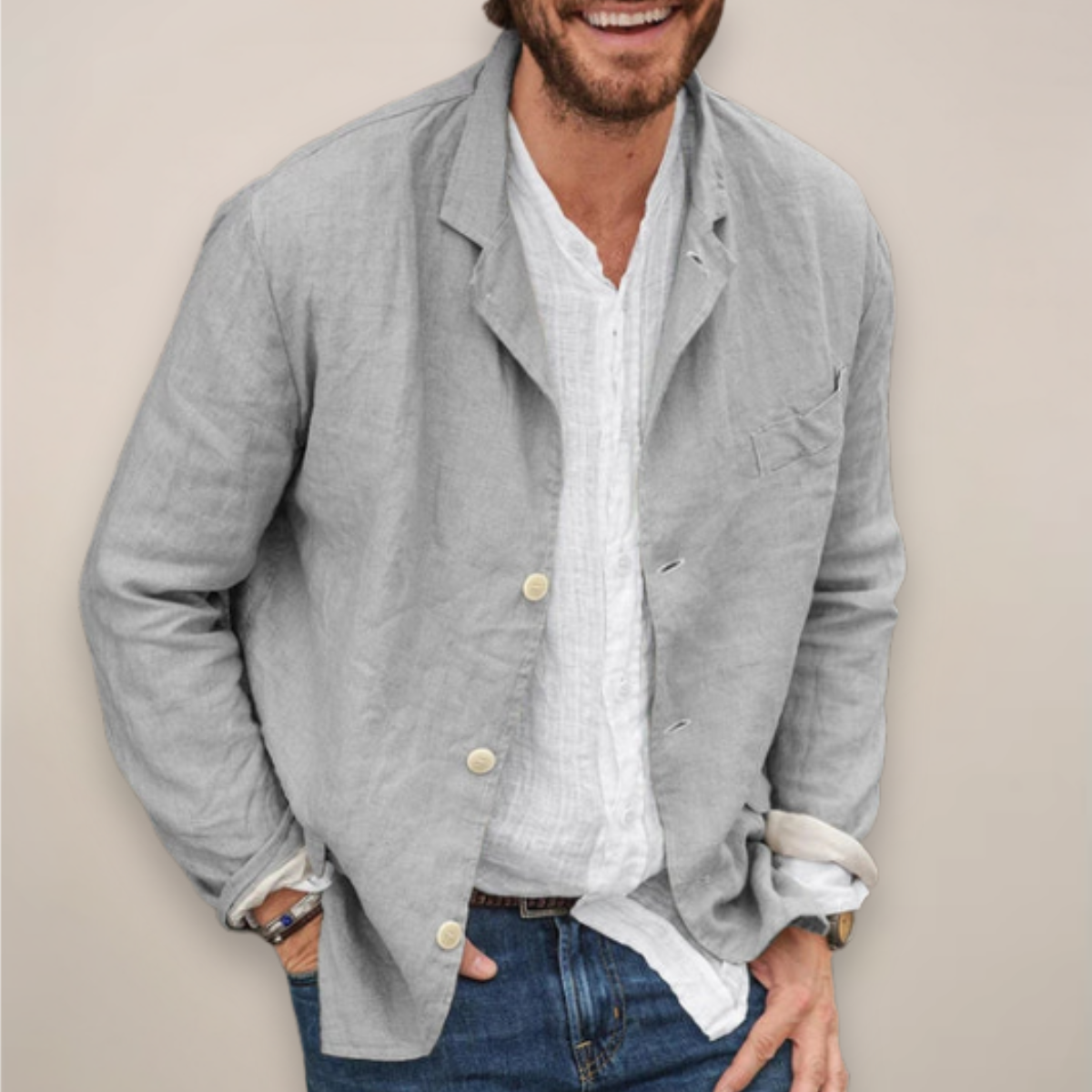 Men’s Linen Blazer Jacket – Effortless Chic for Any Occasion