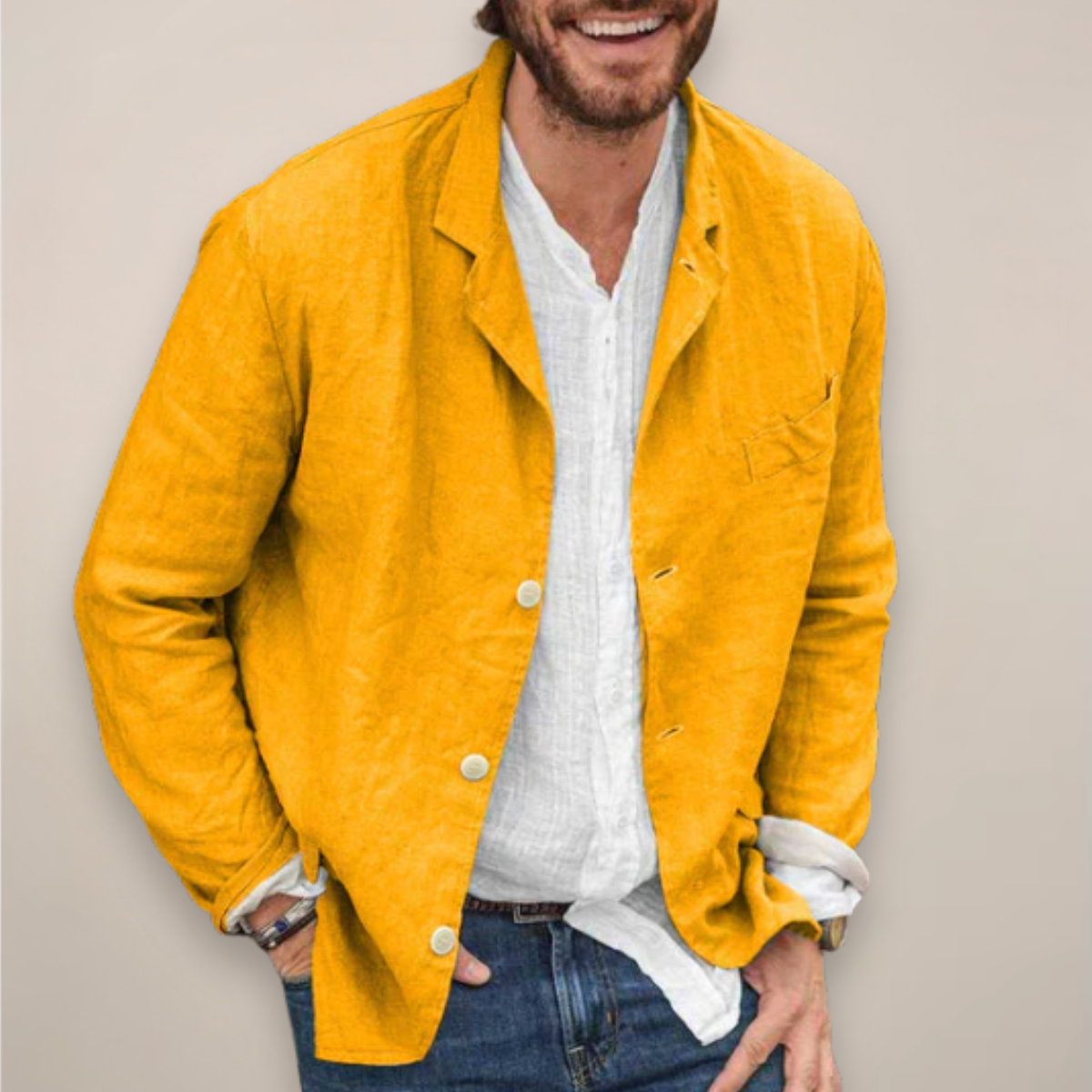 Men’s Linen Blazer Jacket – Effortless Chic for Any Occasion