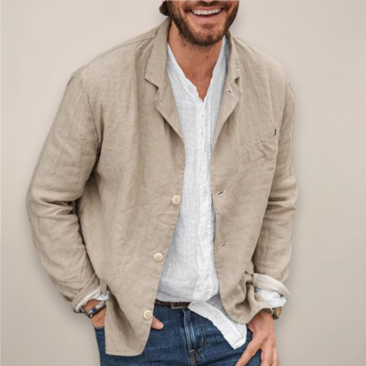 Men’s Linen Blazer Jacket – Effortless Chic for Any Occasion