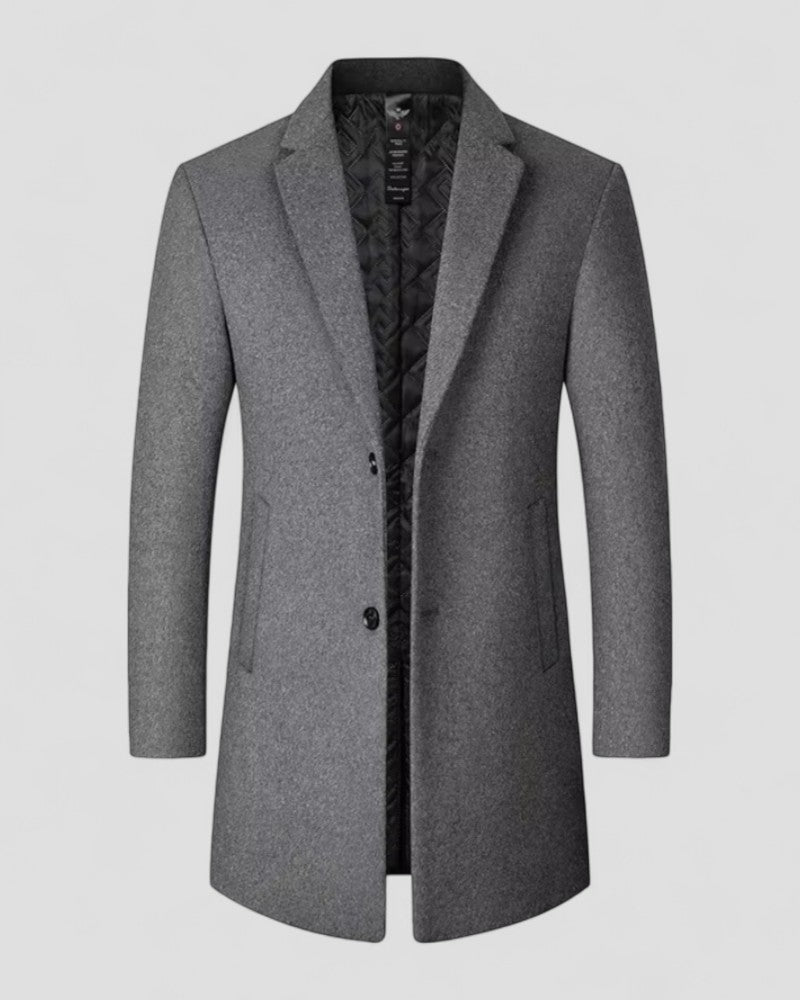 Men's Long Trench Coat – Stylish Winter Overcoat for Formal Events