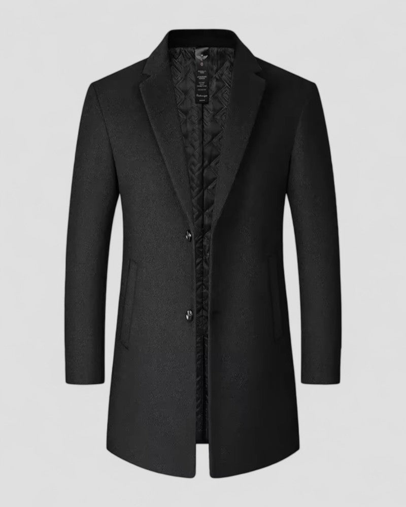 Men's Long Trench Coat – Stylish Winter Overcoat for Formal Events