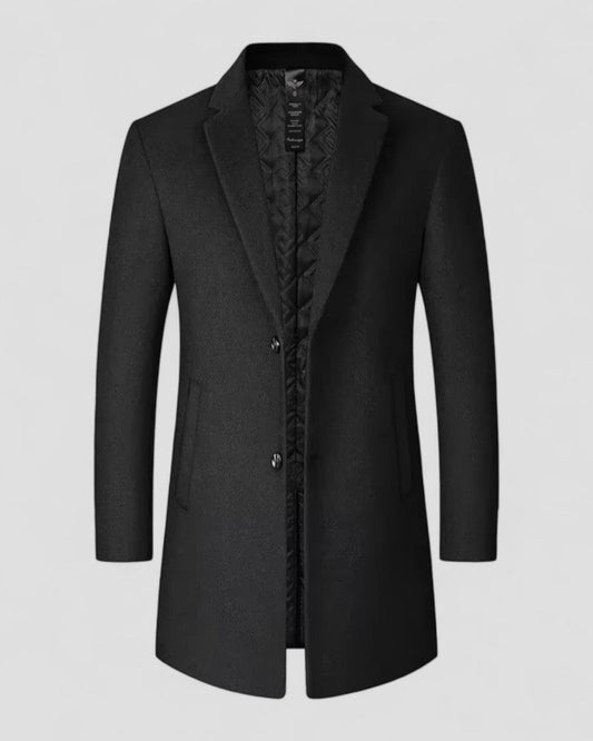 Men's Long Trench Coat – Stylish Winter Overcoat for Formal Events