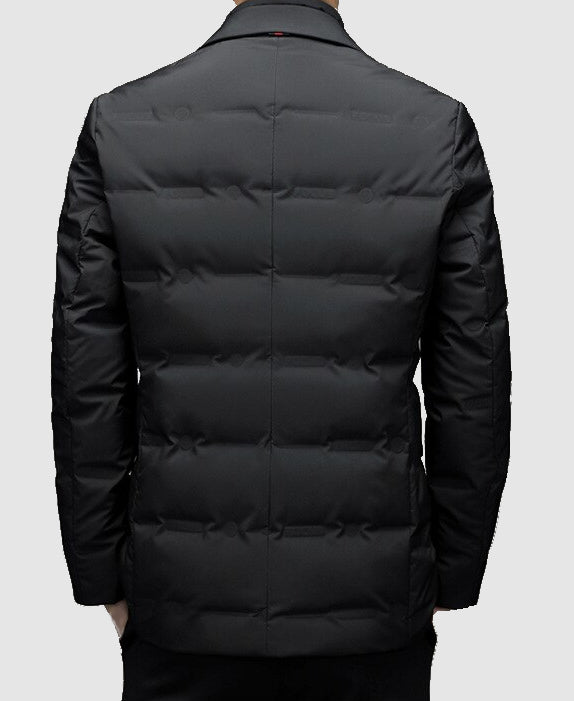 Men’s Notch Lapel Padded Jacket for Stylish Occasions