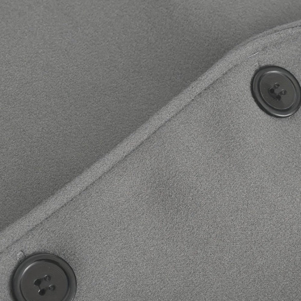 Men's Minimalist Button Winter Coat for Smart Casual Wear