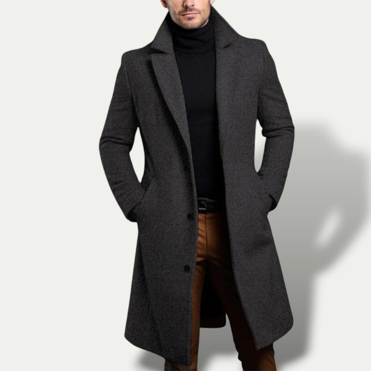 Men's Long Coat - Stylish All-Season Outerwear