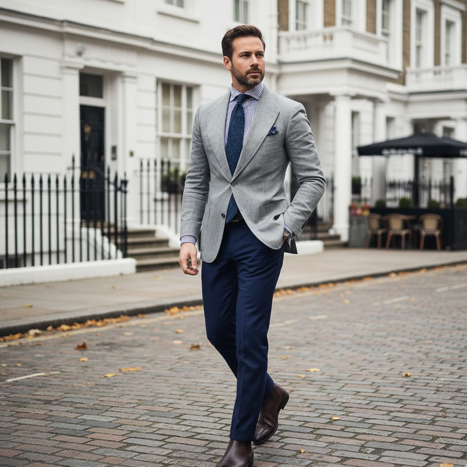 Men's Slim Fit Blazer for Smart-Casual Events