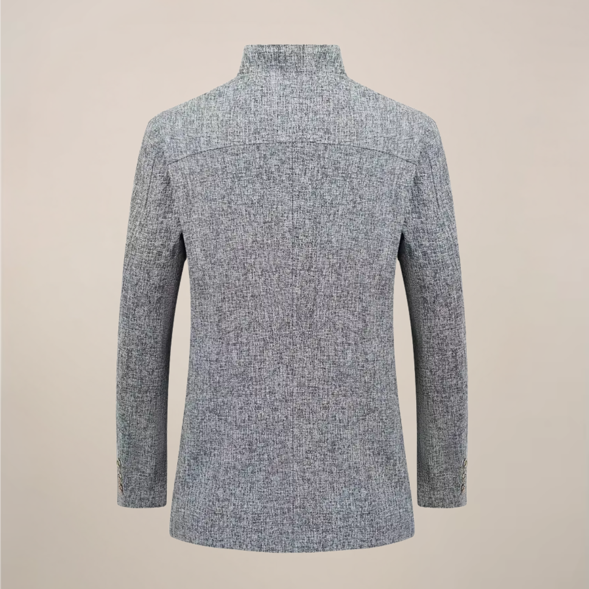 Men's Stand Collar Jacket – Stylish Single-Breasted Design for Any Occasion